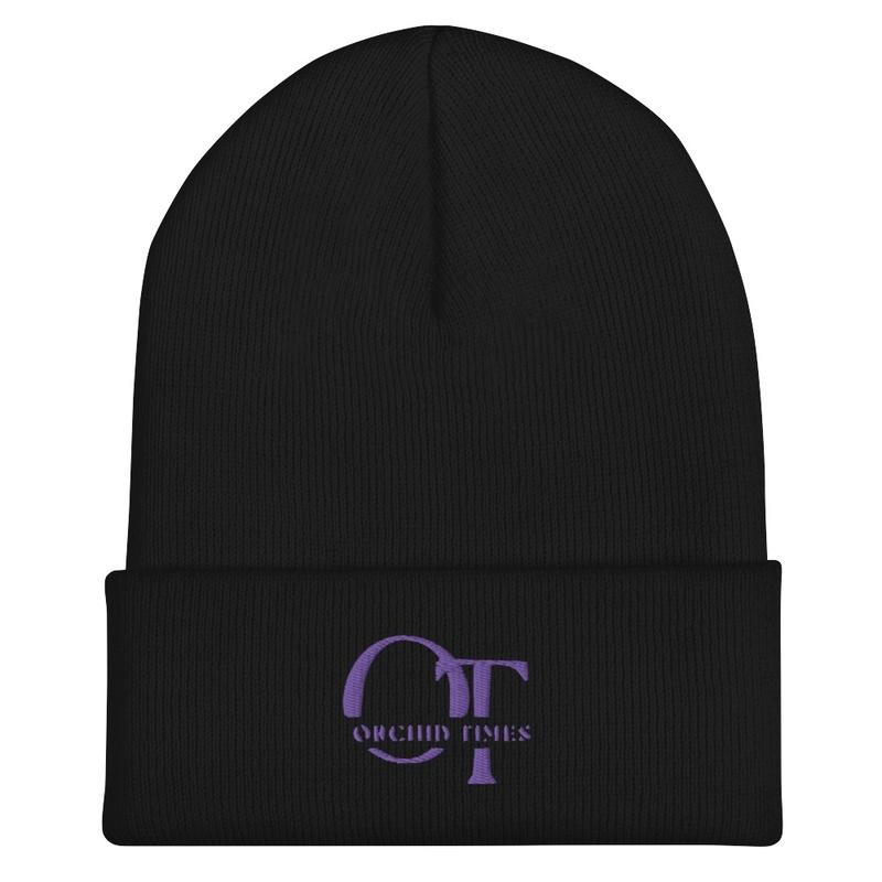 Black OT Embroidered Beanie 